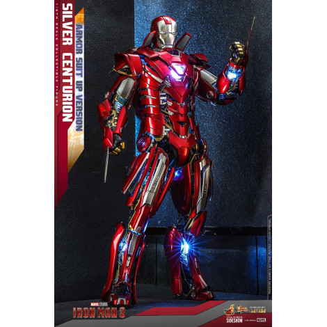 Figura Iron Man 3 Centurião de prata 32 cm