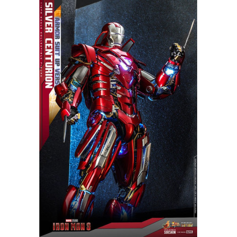 Figura Iron Man 3 Centurião de prata 32 cm