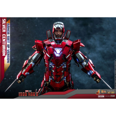 Figura Iron Man 3 Centurião de prata 32 cm