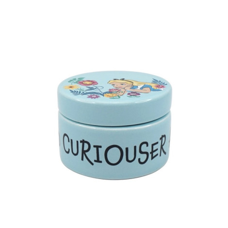 Frasco de cerâmica Curiouser Alice Wonderland Disney