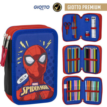 PLUMIER CON ACCESORIOS GIOTTO SPIDERMAN