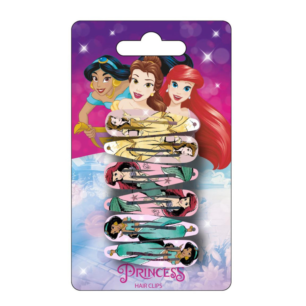 ACCESORIOS PELO CLIPS 6 PIEZAS PRINCESS