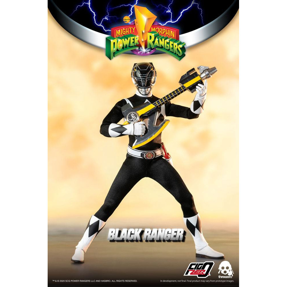 Ranger Preto Mighty Morphin Mighty Morphin Power Rangers 30 cm Figura FigZero