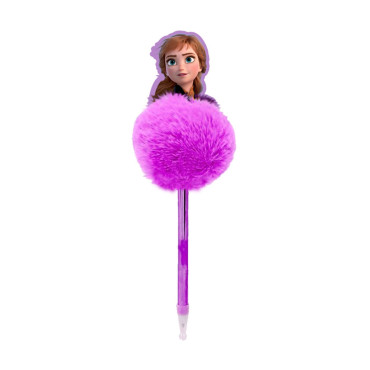 Biros com pompom Frozen 2 Fúcsia