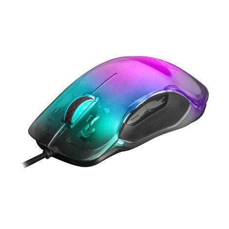 Rato para jogos Mars Gaming MMGLOW Preto com acabamento espelhado