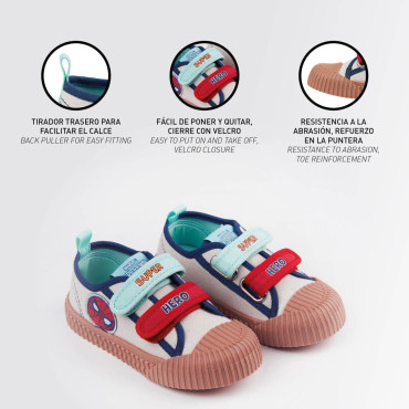 Chinelo de velcro Spiderman bebé