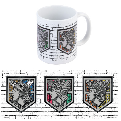 Caneca com emblema de parede Attack On Titan