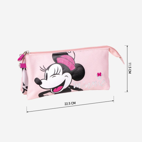 ESTUCHE PORTATODO 3 COMPARTIMENTOS MINNIE