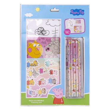 Conjunto de artigos de papelaria escolar Peppa Pig