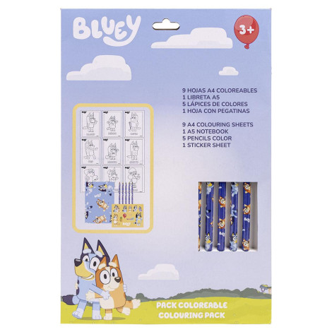 CONJUNTO DE PAPEL DE CARTA PARA COLORIR BLUEY