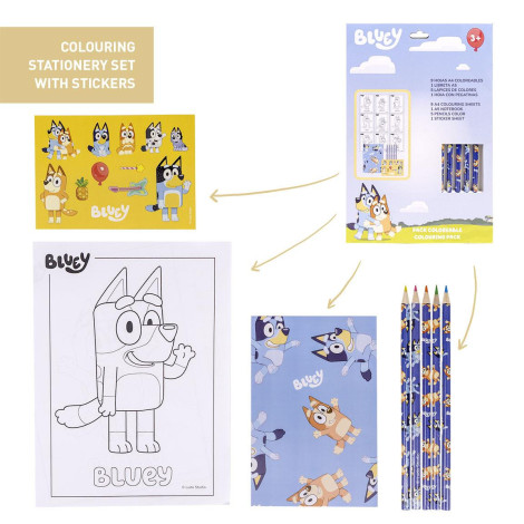 CONJUNTO DE PAPEL DE CARTA PARA COLORIR BLUEY