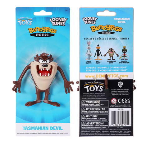 Toyllectible Bendyfigs Taz Looney Tunes Figura