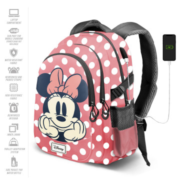 Mochila cor-de-rosa da Minnie Mouse