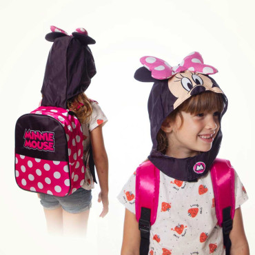 Mochila com capuz da Minnie Mouse