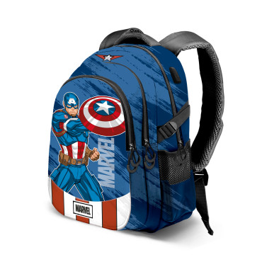 Mochila azul Capitão América