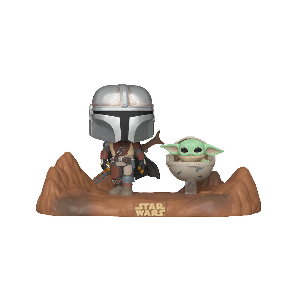 Funko Pop! Momentos Mandalorian com Baby Yoda