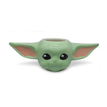 Caneca em forma de Yoda para bebé Mandaloriano