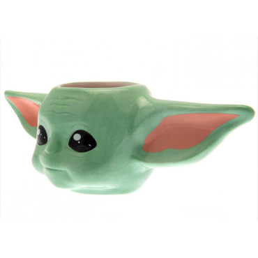 Caneca em forma de Yoda para bebé Mandaloriano