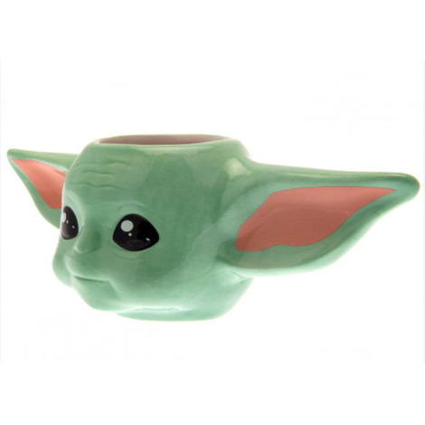 Caneca em forma de Yoda para bebé Mandaloriano