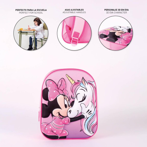 Mochila Disney Minnie Mouse 3D para criança