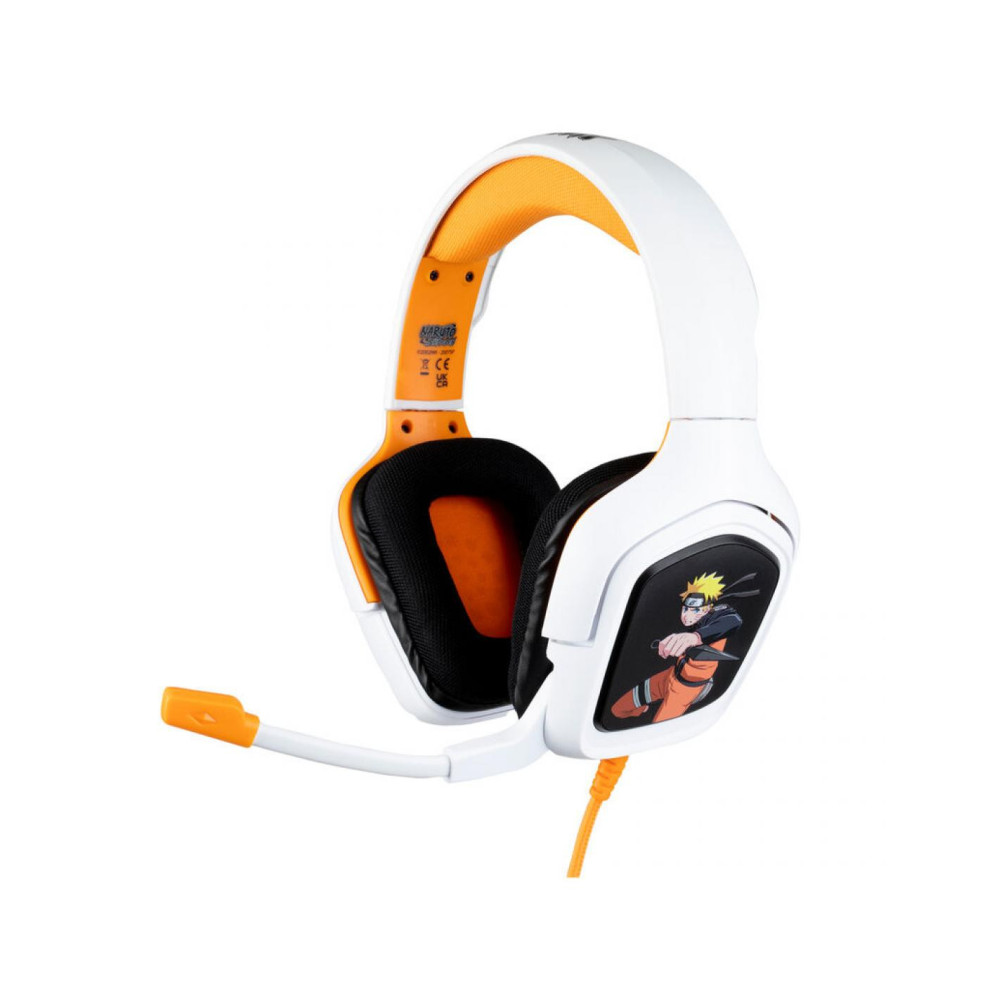 Auricular branco para jogos Naruto