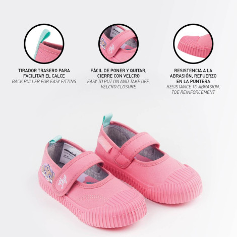 Sapatos Paw Patrol Canine Patrol em lona rosa para bebé