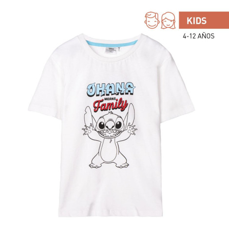 T-shirt de manga curta Stitch para criança