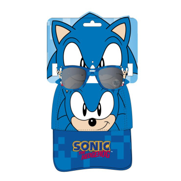 Conjunto de boné e óculos de sol Sonic para criança