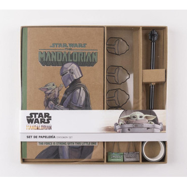 Conjunto de artigos de papelaria Yoda para bebé Mandaloriano