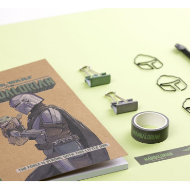 Conjunto de artigos de papelaria Yoda para bebé Mandaloriano