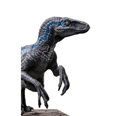 Figura Jurassic Park Velociraptor Azul Iron Studios