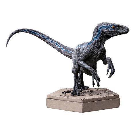 Figura Jurassic Park Velociraptor Azul Iron Studios