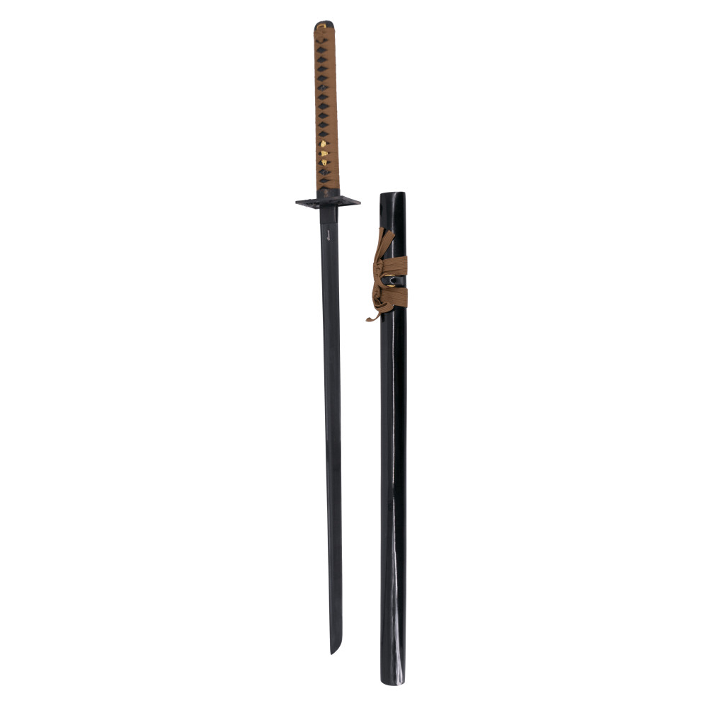 Katana com bainha preta Lâmina 106 cm