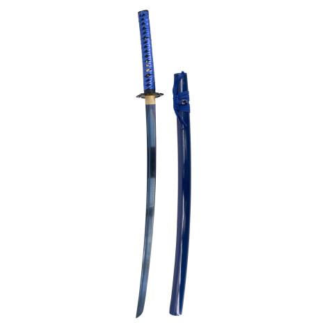 Katana com bainha azul Lâmina 104 cm