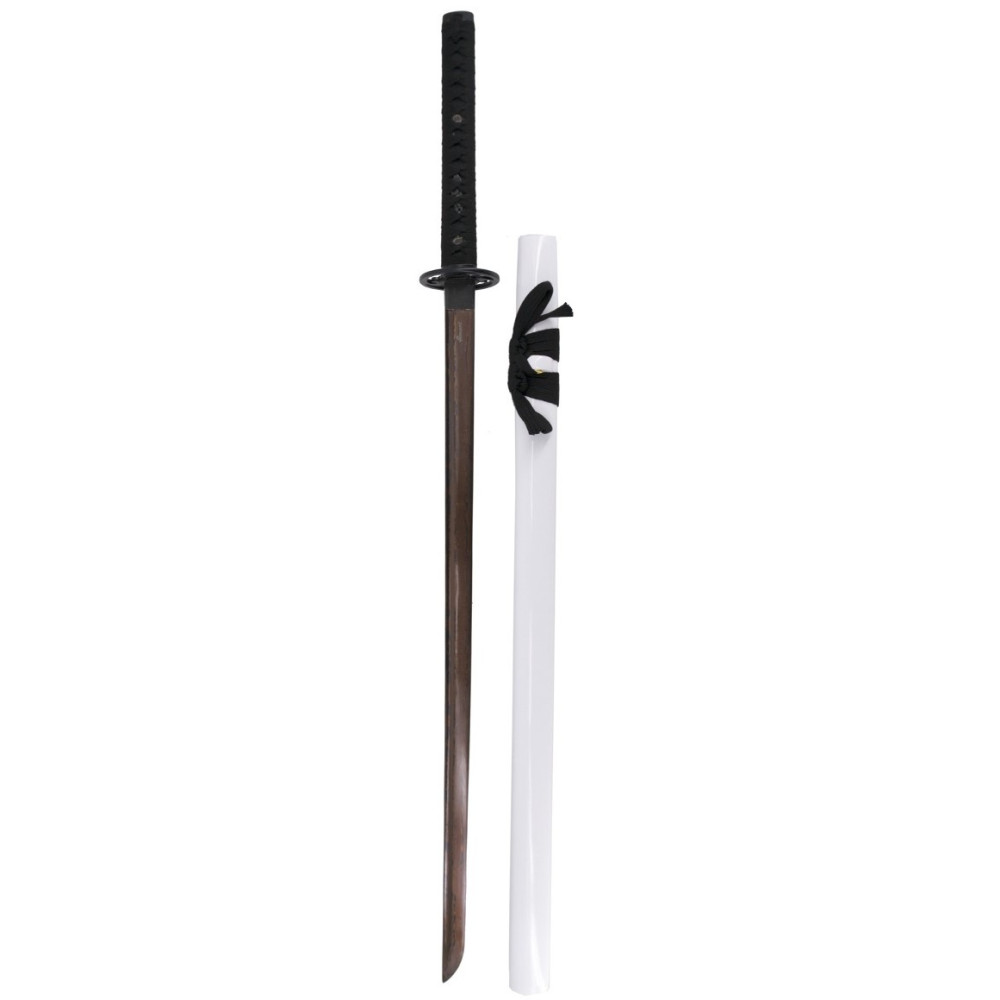 Katana com bainha branca Lâmina 106 cm