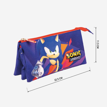 ESTUCHE PORTATODO 3 COMPARTIMENTOS SONIC PRIME