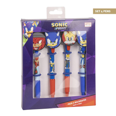 Conjunto de 4 canetas Sonic