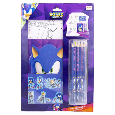 Conjunto de artigos de papelaria Sonic para a escola