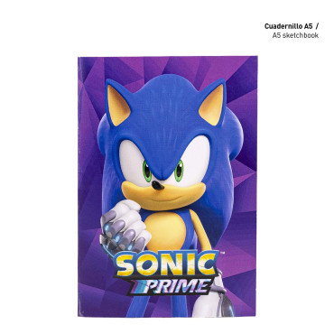 Conjunto de artigos de papelaria Sonic para a escola