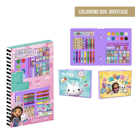 Conjunto de artigos de papelaria para colorir Gabby's Dollhouse