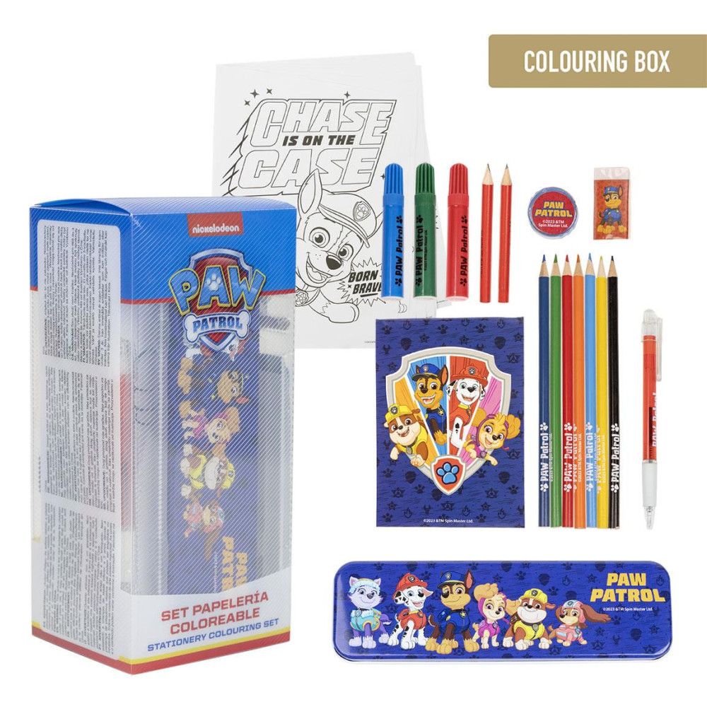 Conjunto de artigos de papelaria para colorir Paw Patrol Kids