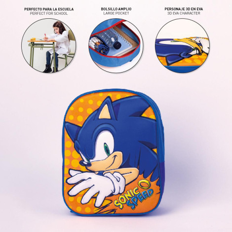 Mochila Sonic para crianças